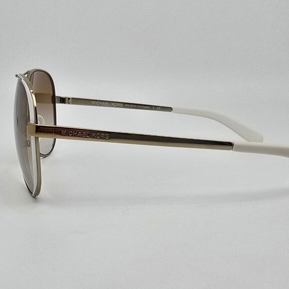 Michael Kors MK5004 Chelsea White Frame Gold Gradient Lens Aviator Sunglasses main image 12